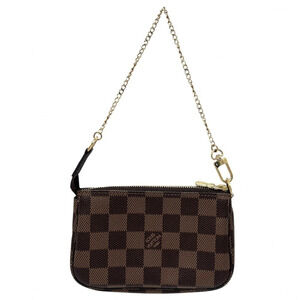 LOUIS VUITTON Authentic Brown Damier Canvas Pochette Pouch
